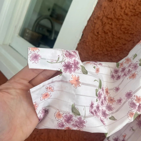 Alfred Dunner Womens Size 6Petite Pink Floral Button Up Blouse Top Spring - Picture 5 of 9